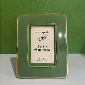 Kate Spade Green Accent Picture Frame with Metallic Trim